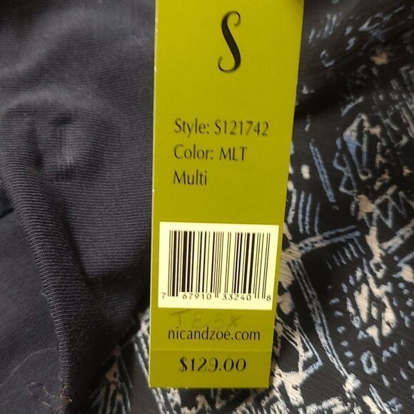 Nic+Zoe multicolor tan black blue skirt Sz S NWT - Picture 7 of 8